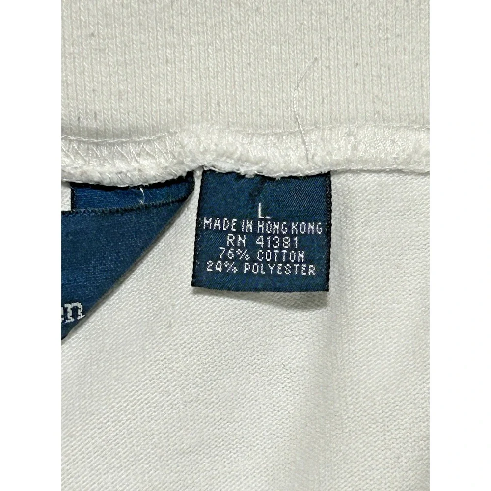 Vintage Polo Ralph‎ Lauren Mens Large Baggy 37X26 White Navy Stripe Sweatpants